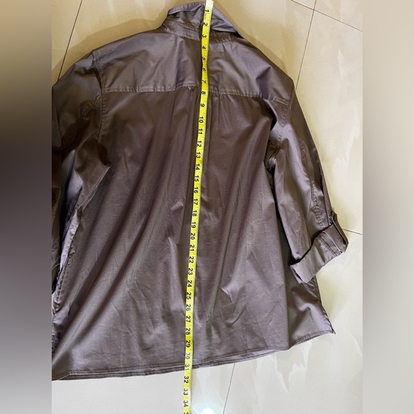 CHICO’S Dark Olive Green Women’s Plus Size 3 Blouse  Button Can Be Worn Folded - Picture 16 of 16